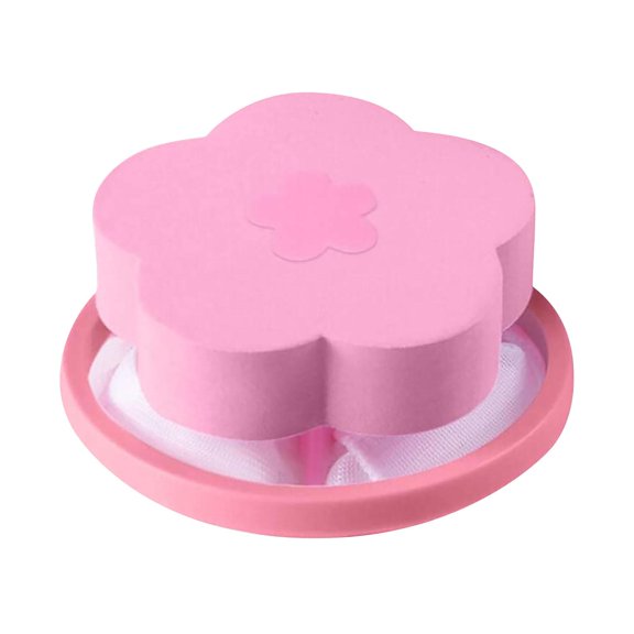 Washing Machine Lint Catcher Flower Shape Washing Machine Filter Bag Floating Removal Device Deep Laundry Catcher Washer Lint Collector for Home Laundry Rooms Pink 1 Pack