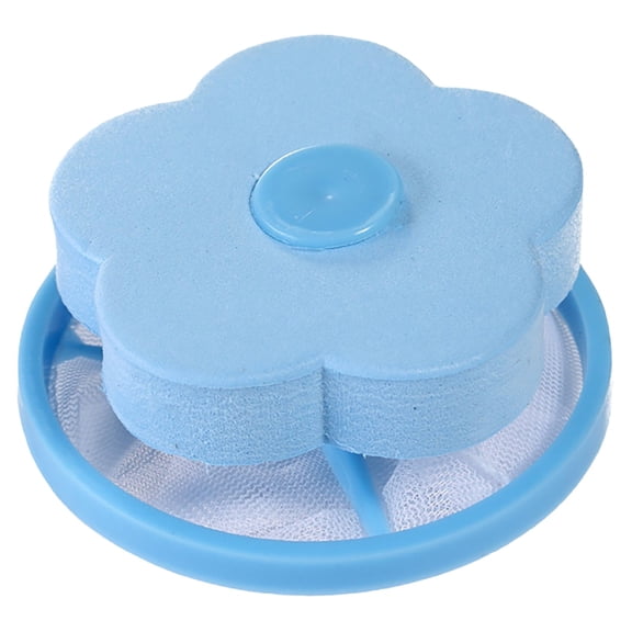 Washing Machine Lint Catcher, Reusable Floating Hair Filter for Laundry, Pet Hair Remover, Flower-Shaped Mesh Trap for Washer and Dryer, Cleaning Tool for Removing Laundry and Pet Hair,Blue