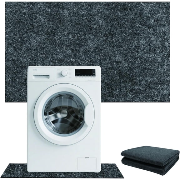 Under Washing Machine Mat, 36x59 in Non-Slip Waterproof Shed,Base Flooring Pad for Washer Dryer Fridge Protection with Rubber Backing, Absorbing Reducing Noise Scratch Prevention