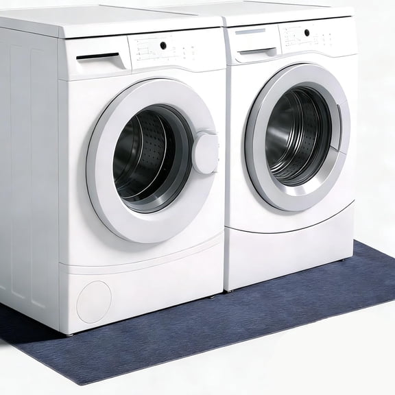 Washing Machine Mat 63 x 36 Inches Anti Vibration Mat for Washer Dryer Fridge Refrigerator Floor Protection Waterproof Non-Slip Under Washing Machine Mat with Rubber Backing, Grey