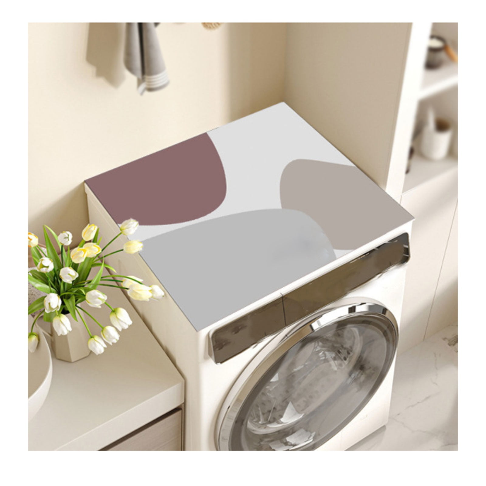 Washing Machine Pad, Non-Slip Washing Machine Cover, Top Dust Protection, Absorbent, for Fridge Coffee Machines Dryer