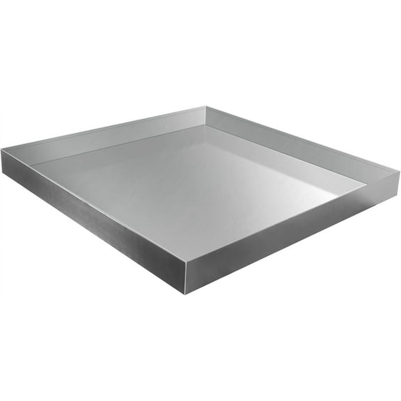 Washing Machine Pan,27''x25''x2.5'' Heavy Duty 304 Stainless Steel Washing Machine Drain Pan,Washer Tray for Floor Protection,Compact Washer Drip Tray No Hole