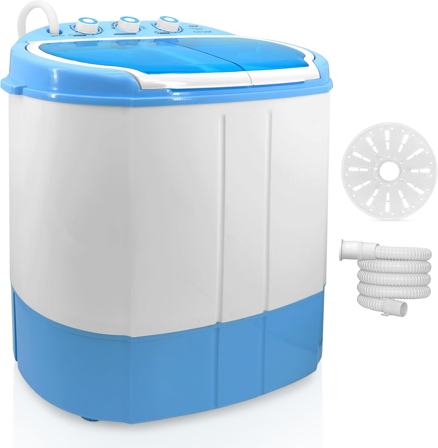 PURE CLEAN Portable Washing Machine 2-in-1 Washer & Spin Dryer – Top-Loading Compact Design, Energy & Water Efficient, No Plumbing Required
