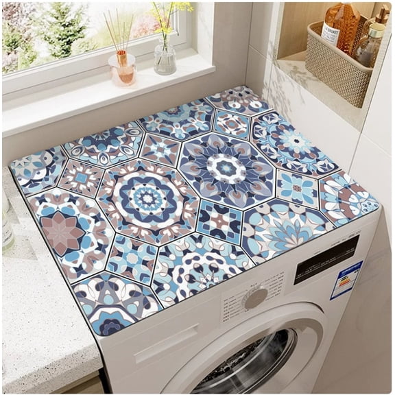 Washing Machine Protection Mat, Anti-slip And Shock-proof Mat 2.5mm Diatom Mud Protection Floor Moisture-proof Mat 50*60cm