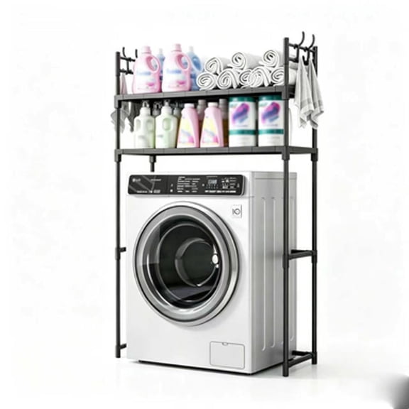 Washing Machine Rack with Hooks