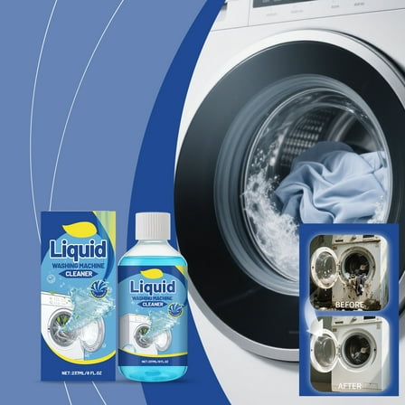Washing Machine and Sink Cleaner, Powerful Stain Remover, Odor Removal, Scale Cleaner, Drum Cleaner, Household Appliance Cleaner, Top-Load Front-Load HE Safe, 237ml
