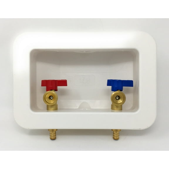 Washing Machine Valves with Box - 1/2" F1807 PEX x 3/4" MHT