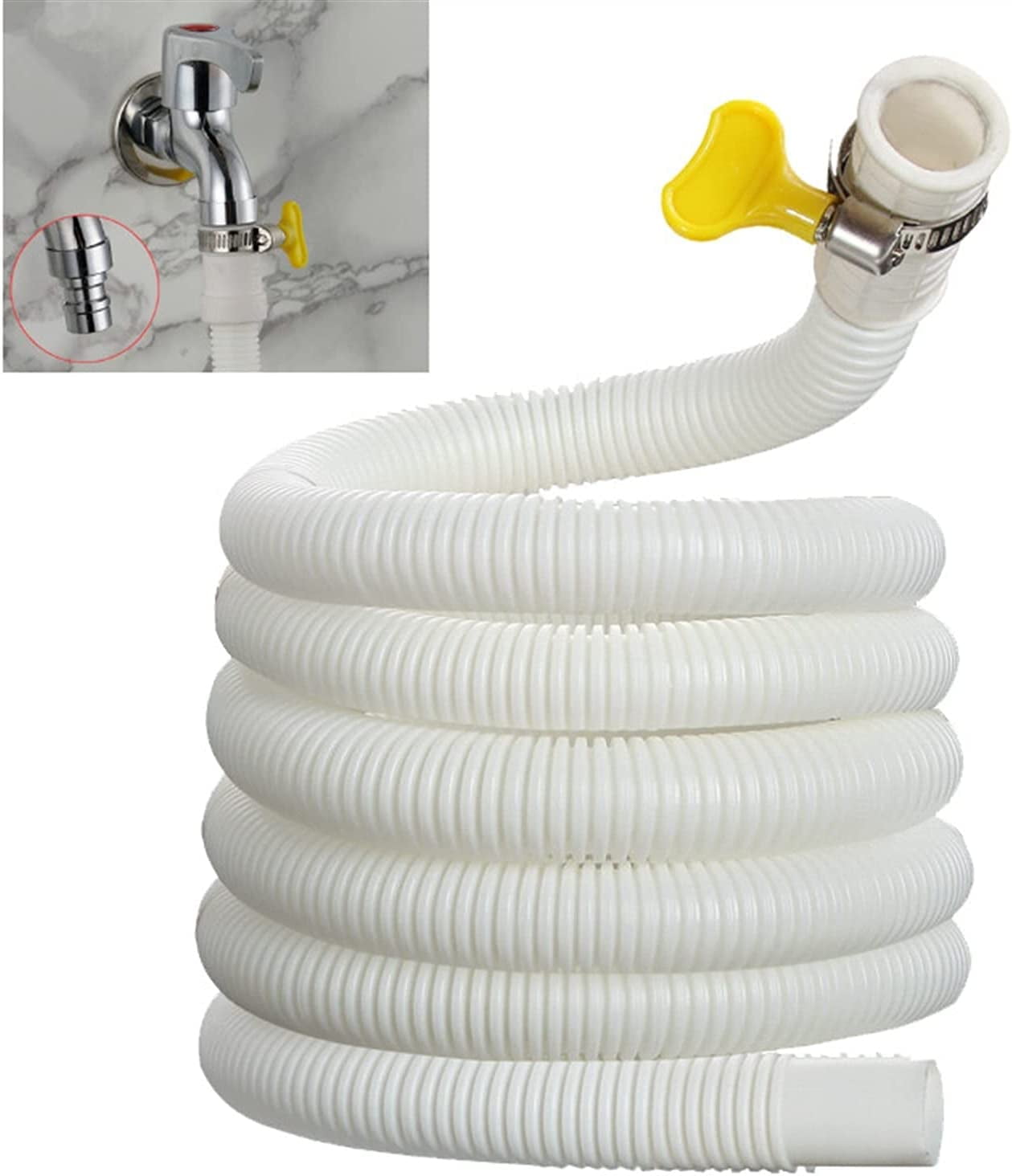 Washing Machine Water Inlet Hose, 1m Flexible Air Conditioning Drain