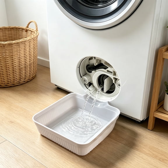 Washing Pan Plastic Water Catch Tray Overflow Prevention Drip Pan For Washing Dryer Protector Tray To Floor Water, Washing Machine Drip Pan Plastic Water Catch Tray, Front Load Washer Tray, White