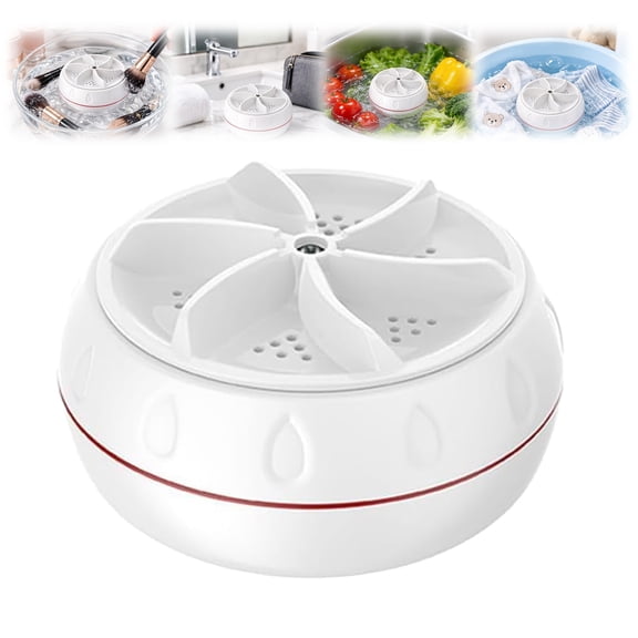 Washing Partner Portable Mini Washing Machine, Ultrasonic Turbo Washer with USB for Travel, Home, RV, Apartment, Cleaning Socks and Dishes
