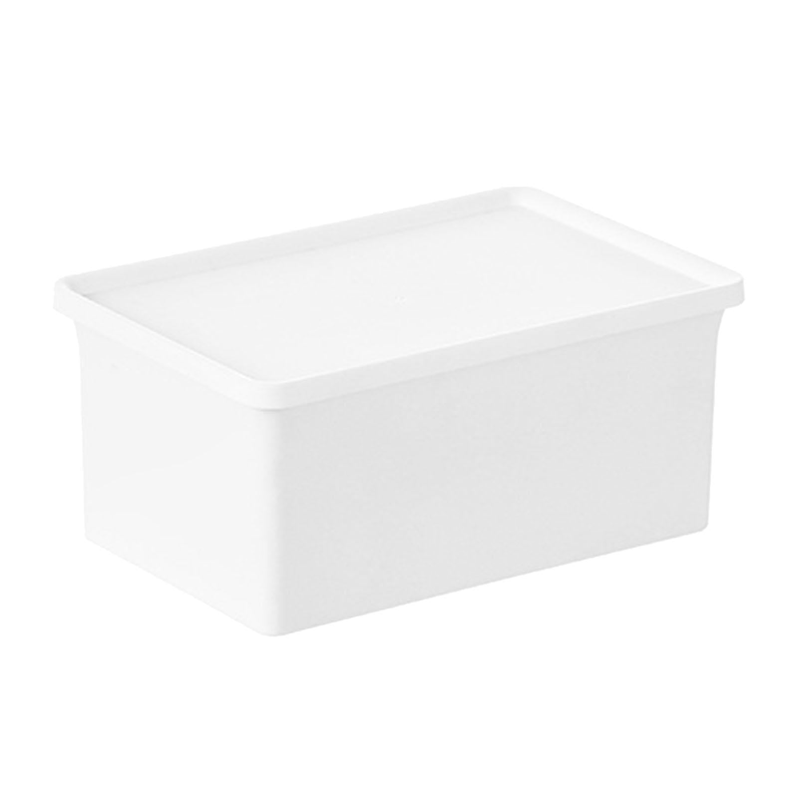 Laundry Detergent Storage Box, Plastic Storage Box With Lid, White