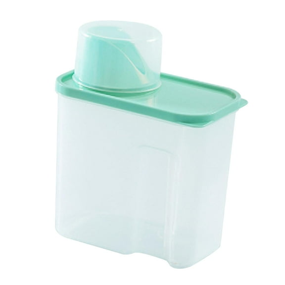 Washing Powder Powder Bin Laundry Powder Storage Box Washing Powder Storage Box for Bathroom Kitchen Closet Laundry Room 2L Green