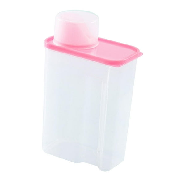 Washing Powder Powder Bin Laundry Powder Storage Box Washing Powder Storage Box for Bathroom Kitchen Closet Laundry Room 3L Pink