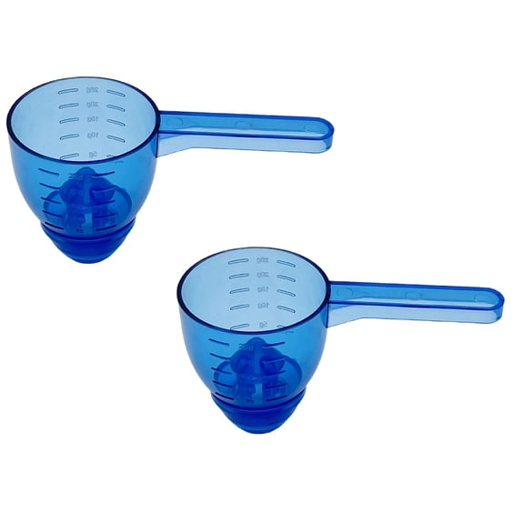Washing Powder Scoop, 2 Pack Measuring Spoon Funnel, Multipurpose Scale for Laundry Detergent, Coffee, Protein Powder & Liquids, 12*6Cm, Blue