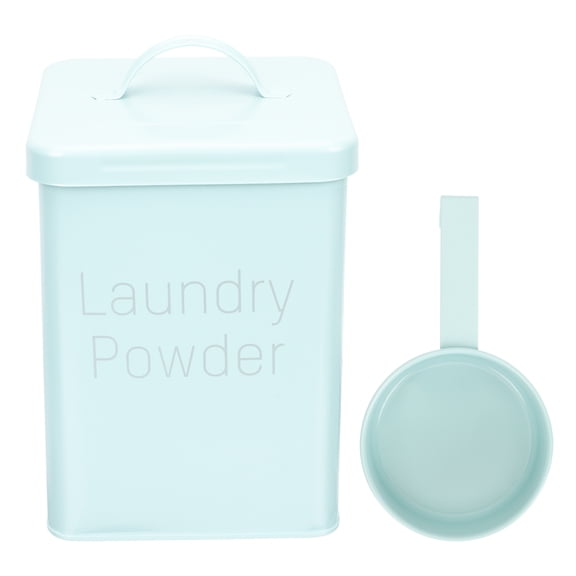 Washing Powder Storage Bucket Jars with Lids Laundry Cup Holder Nordic Detergent Room Accessories Container Metal