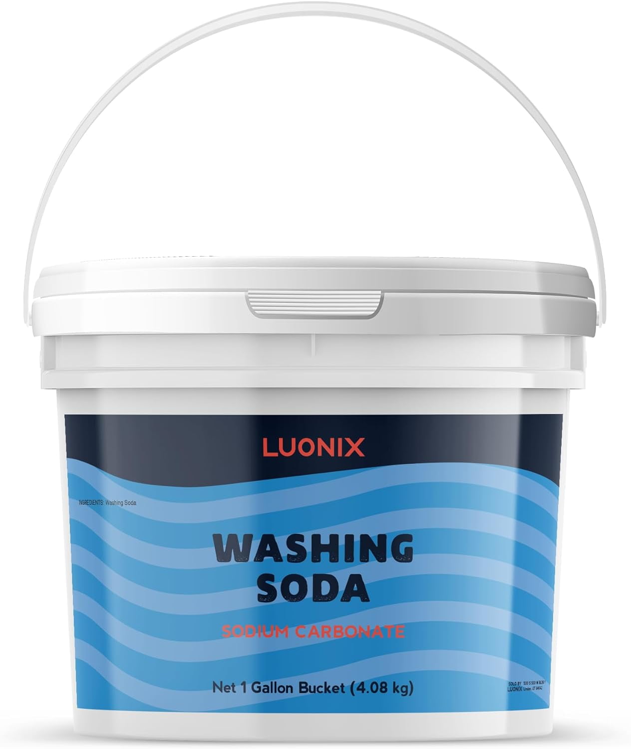 Washing Soda, 1 Gallon Bucket, Sodium Carbonate, Soda Ash, Laundry Additive