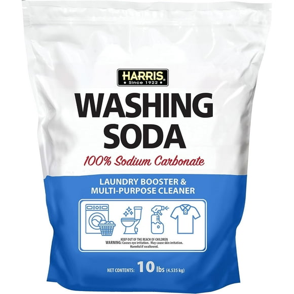 Washing Soda, Sodium Carbonate, Laundry Booster and Multipurpose Cleaner, No Additives or Fragrances, 10lb