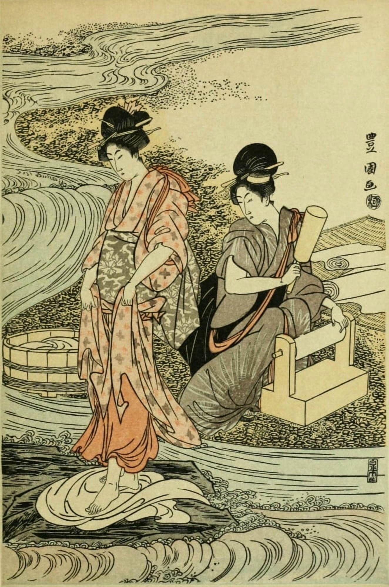 Washing linen The International Studio 1909 Canvas Art - Utagawa Toyokuni (18 x 24)