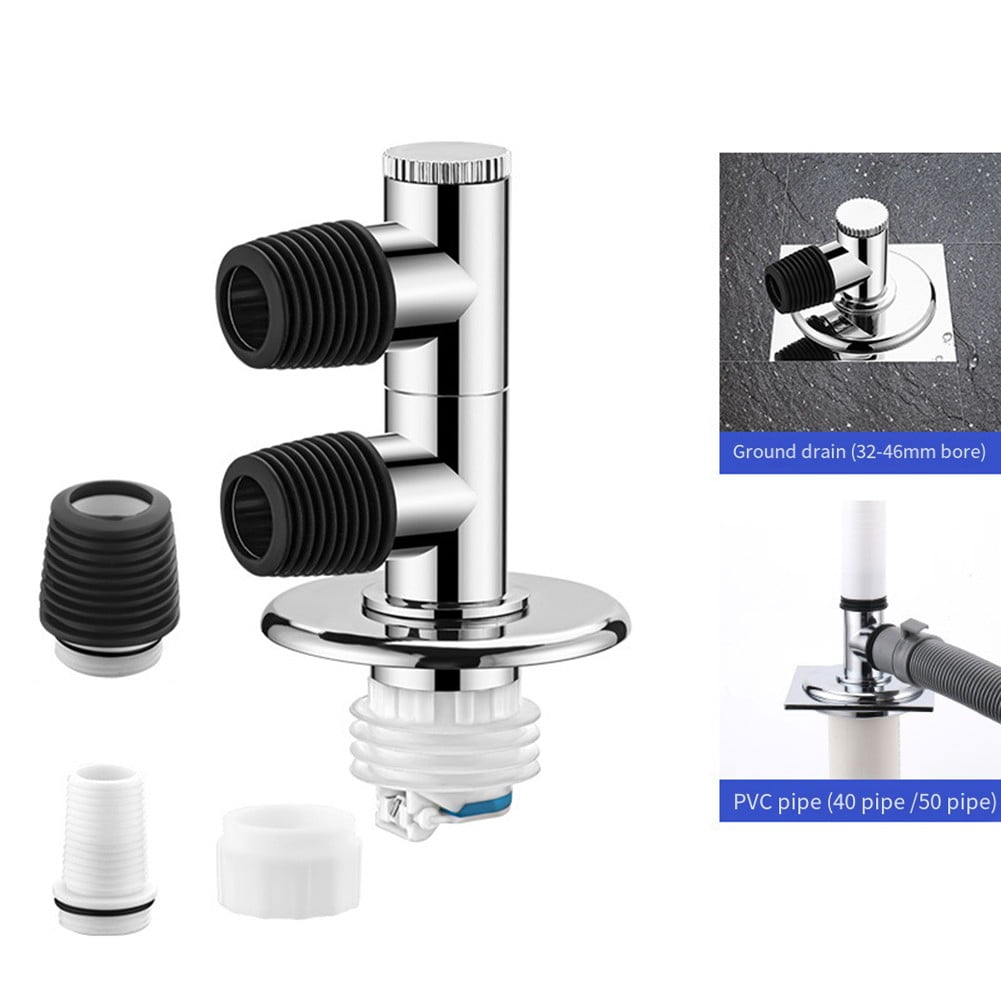 Washing machine drain pipe floor drain joint check valve to prevent backflow