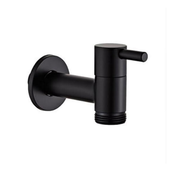 Washing machine faucet Copper Bathroom corner faucet tap Single Cold garden Faucet Black Oil outdoor mixer Small Tap ,Easy to Use
