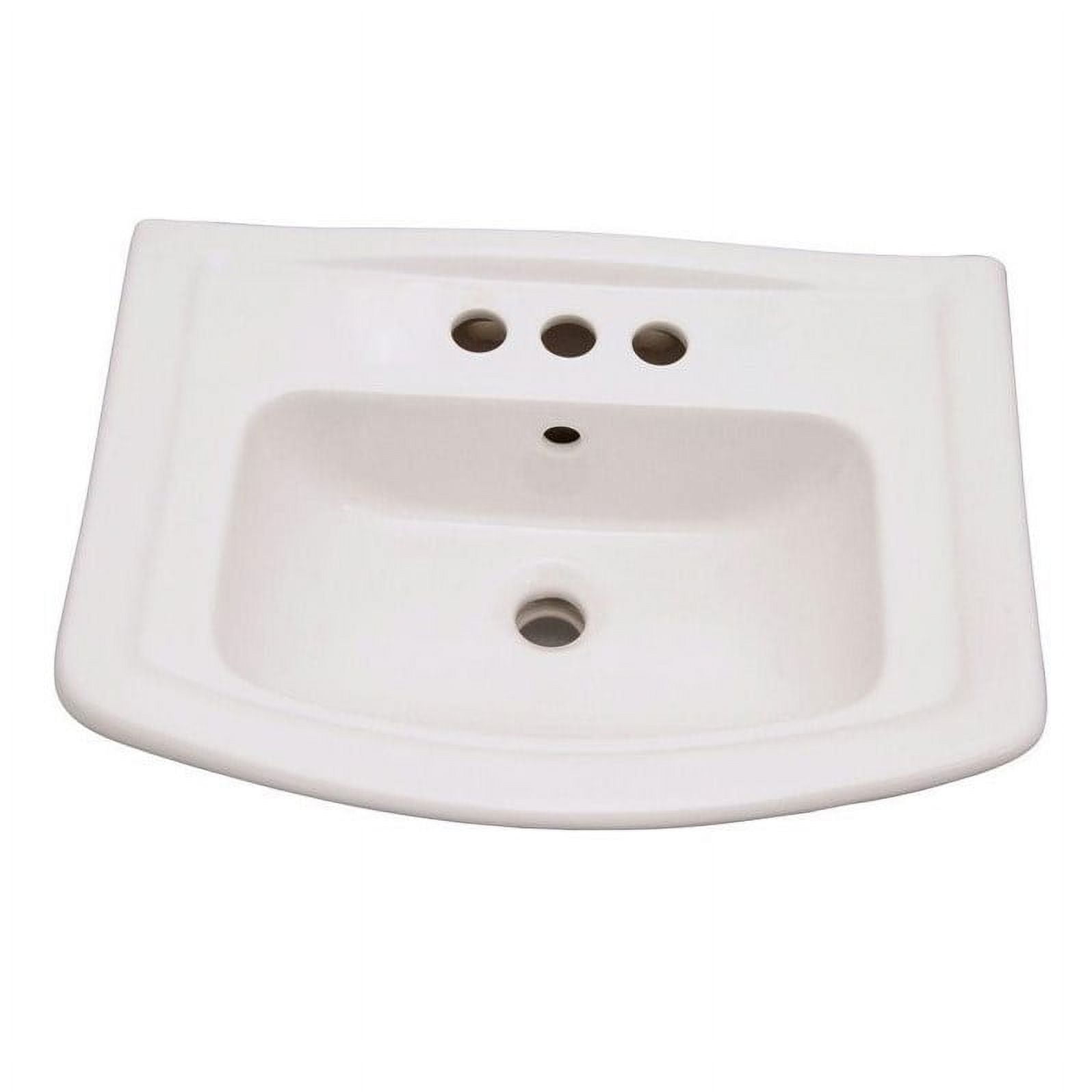 Washington 6 in. Pedestal Sink Basin Only in White