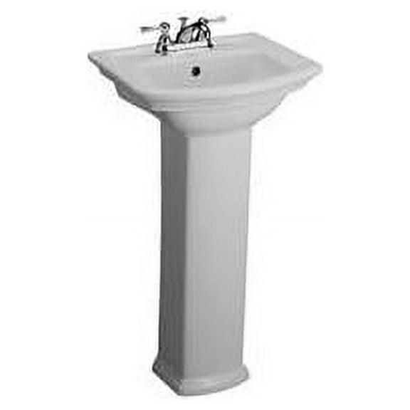 Washington 6 in. Pedestal Sink Basin Only in White