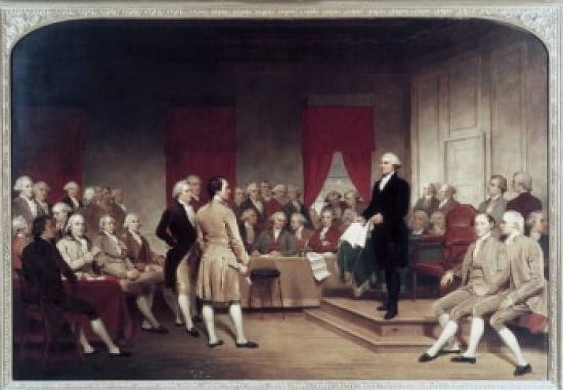 Washington Addressing Constitutional Convention Junius Brutus Stearns (1810-1885 American) Canvas Art - Junius Brutus Stearns (18 x 24)