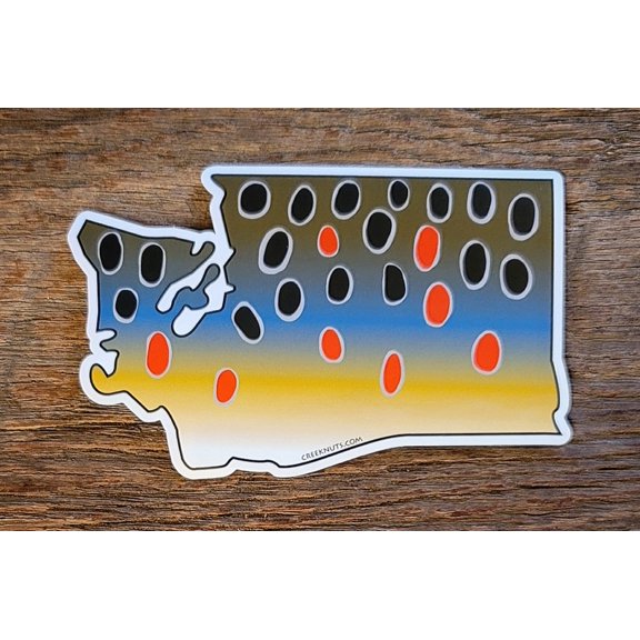 Washington Brown Trout Skin Sticker Decal