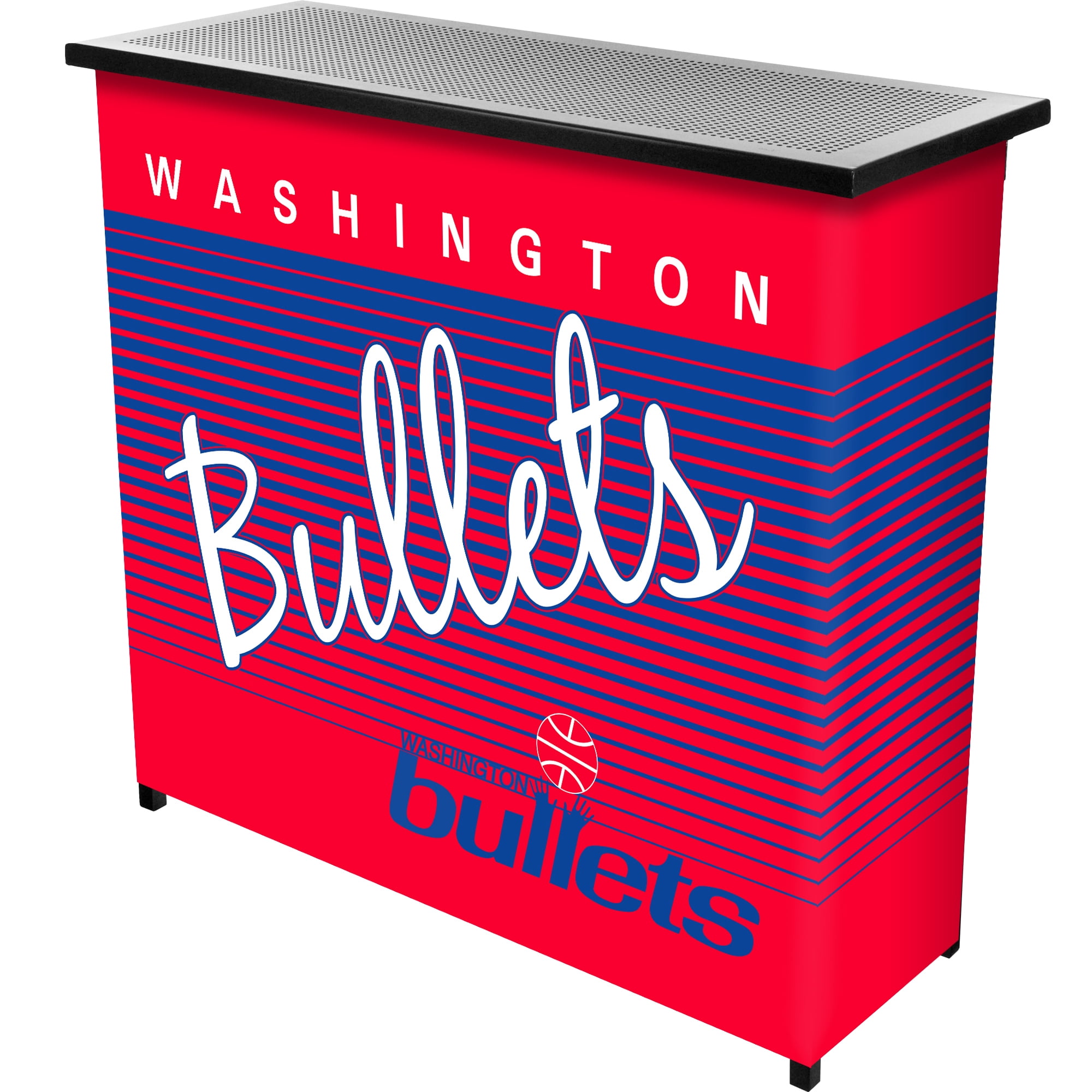 Washington Bullets Hardwood Classics Indoor or Outdoor Portable Bar with 2 Shelves