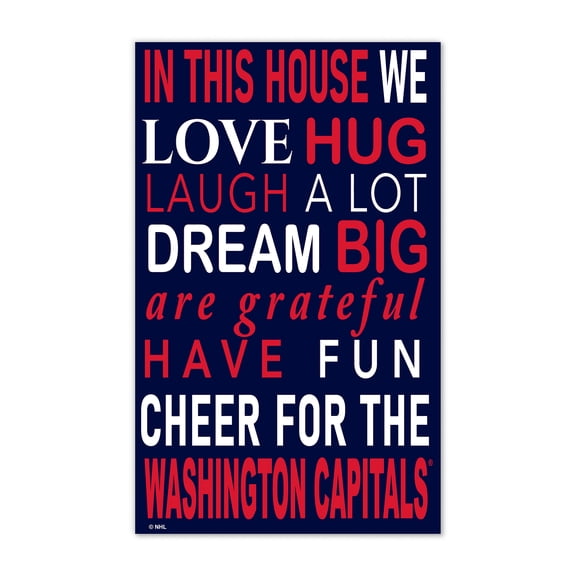 Washington Capitals 11" x 19" Briteline In This House Sign
