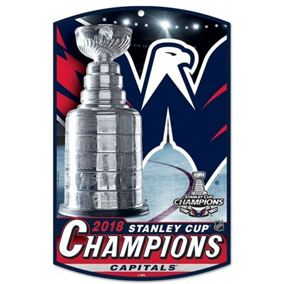 Washington Capitals 2018 Stanley Cup Champions Premium Wood 11x17 Inch Wall Sign