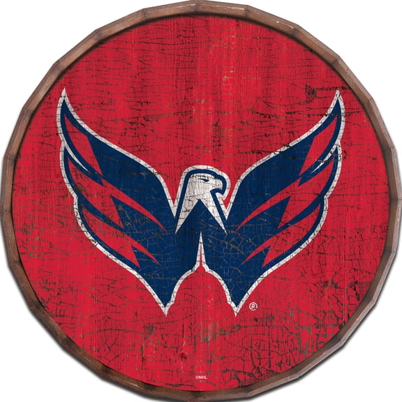 Washington Capitals 24" Cracked Color Barrel Top Sign