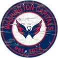 thumbnail image 1 of Washington Capitals 24'' x 24'' Distressed Round Sign, 1 of 1