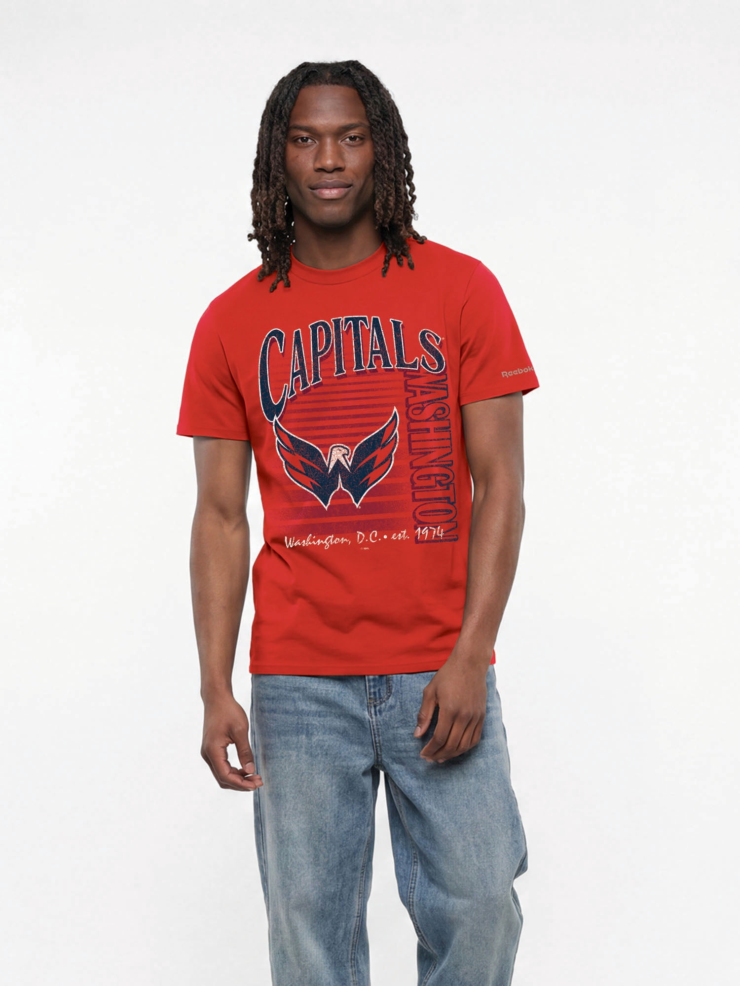 Washington Capitals Reebok Mens Crew Neck Short Sleeve T-Shirt