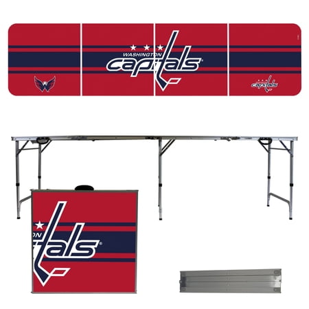Washington Capitals Striped Design 8' Portable Folding Tailgate Table