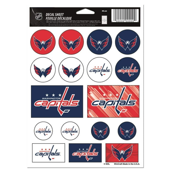 Wraft Fanatics 3208578878 5 x 7 in. Washington Capitals Decal Sheet - Vinyl