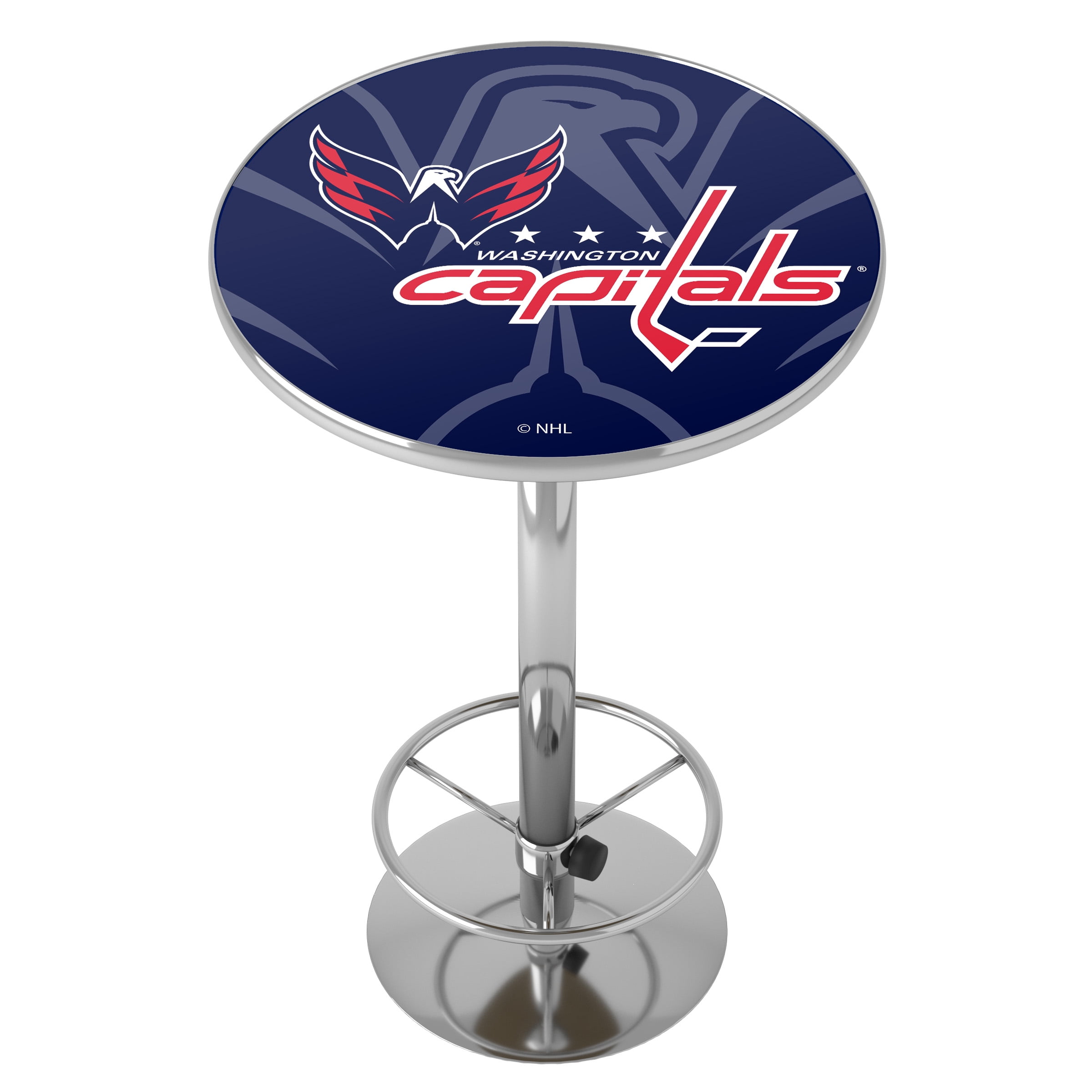 Washington Capitals Watermark Bar Table with Adjustable Footrest and Acrylic Top