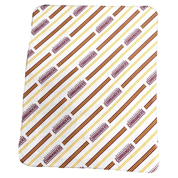 Logo Brands Washington Commanders 50" x 60" Classic Vertical Stripe Fleece Throw Blanket