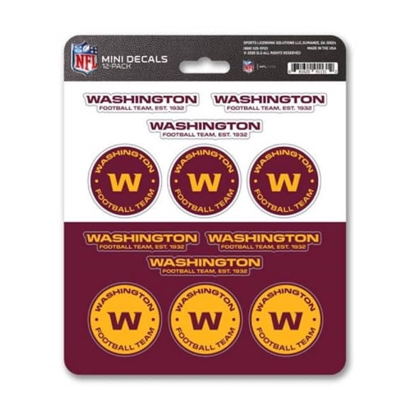 Fanmats Washington Commanders NFL 12-Pack Mini Decal Set