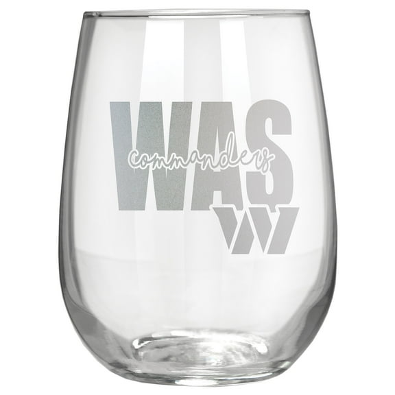 Washington Commanders Etched 17oz. City Stemless Wine Glass