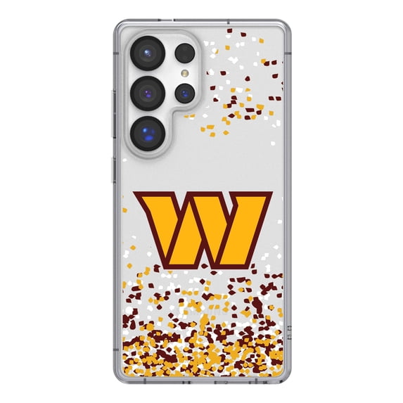 Washington Commanders Galaxy Clear Case with Confetti Design