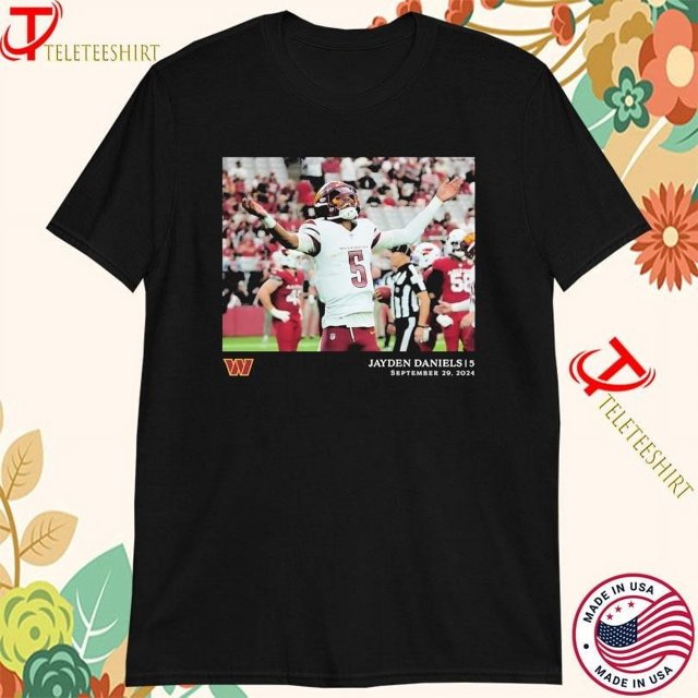 Washington Commanders Jayden Daniels Nfl Flash Features Week 4 Tshirts