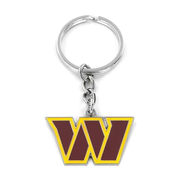 Washington Commanders Keychain - Team Logo - Durable Metal - Split Key Ring