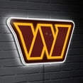 thumbnail image 1 of Washington Commanders LED Team Logo Shaped Lighted Wall Sign, 1 of 2