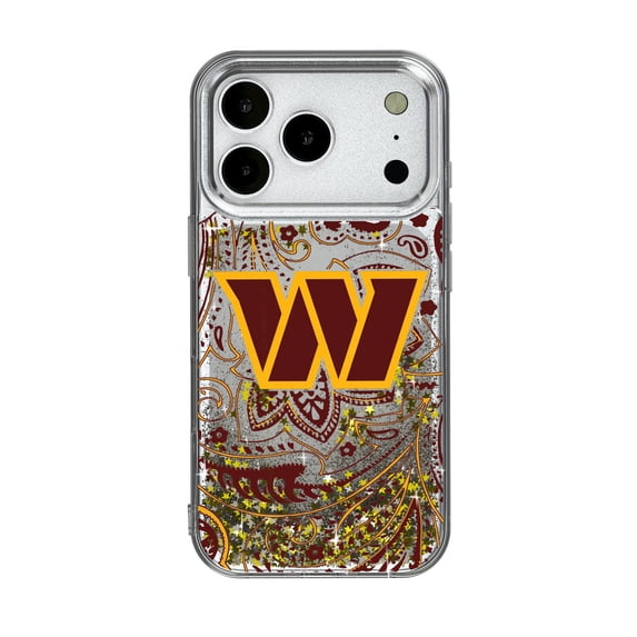 Washington Commanders iPhone Paisley Design Glitter Case