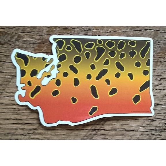 Washington Cutthroat Trout Skin Sticker Decal