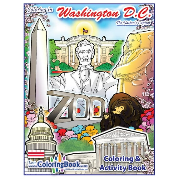 Washington D.C. Coloring and Activity Book (8.5"x11")