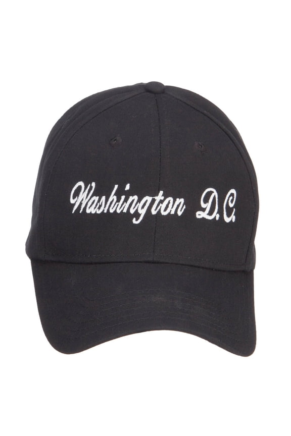 Washington D.C. Embroidered Cap - Black OSFM
