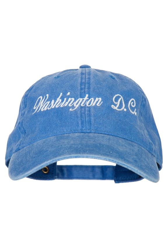 Washington D.C. Embroidered Washed Cotton Twill Cap - Royal OSFM