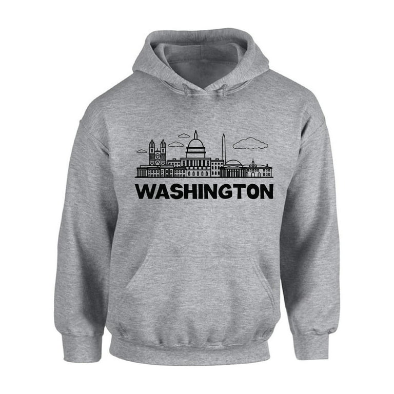 Washington D.C. Hoodie WA DC USA Gift Graphic Novelty Sweatshirt Souvenir